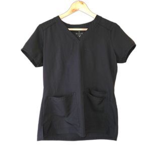 Med Couture Scrubs Top Black Small EUC